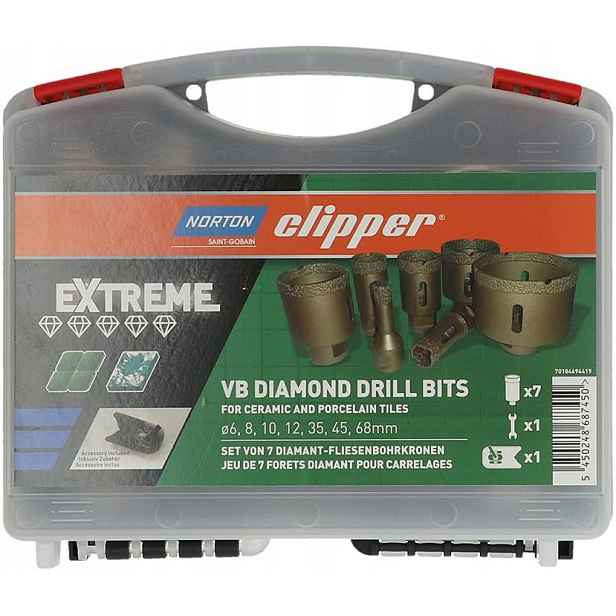 Sada diamantových korunkových vrtáků Extreme Vb 6 8 10 12 35 45 68 mm