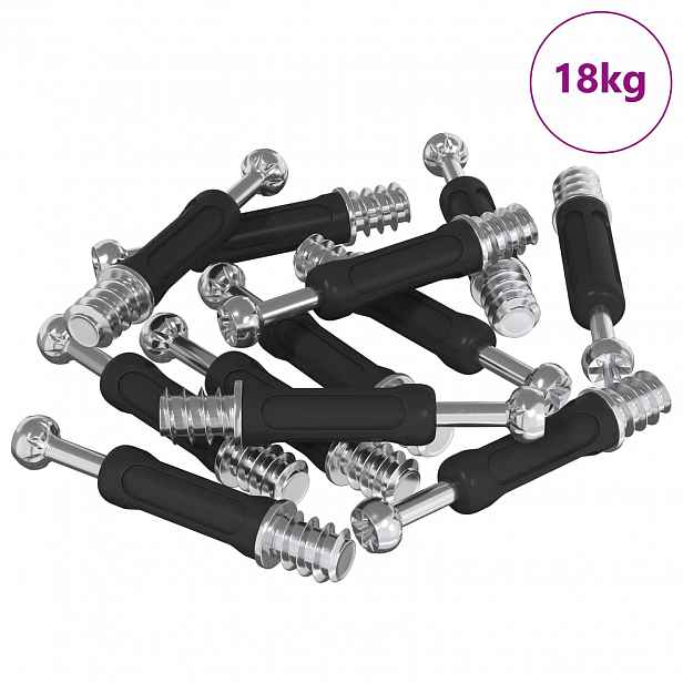 vidaXL Cam lock šroub 4000 ks Stříbrná a černá Kov