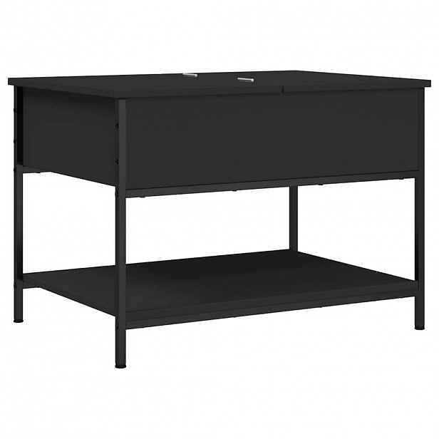 vidaXL Konferenční stolek černý 70 x 50 x 50 cm kompozitní dřevo a kov