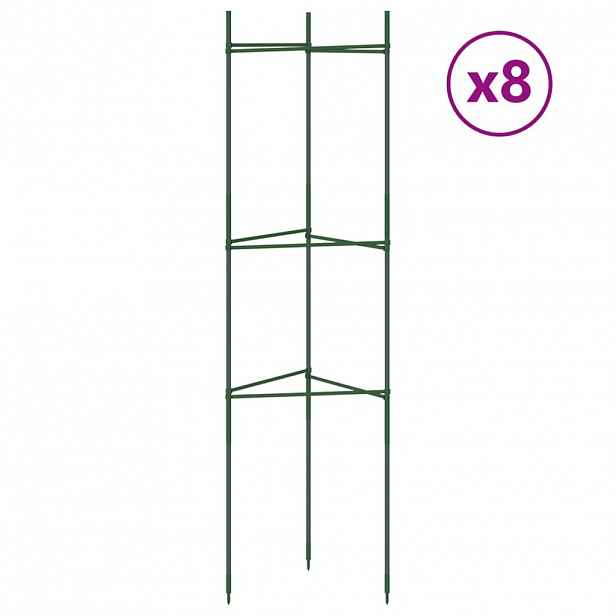 vidaXL Podpěrné klece pro rajčata 8 ks 116 cm ocel a PP
