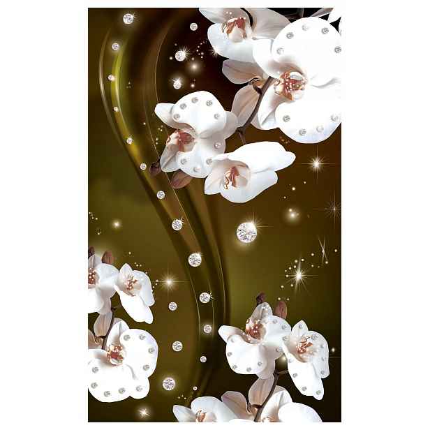 Vliesová fototapeta Bílé orchideje Elegance a klid 206x275 lepidlo
