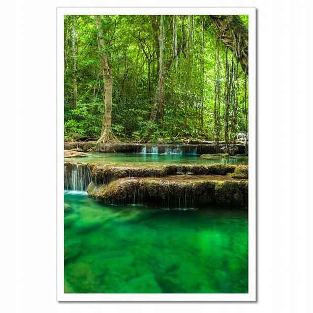 Plakáty v rámu 40x60 Vodopád Erawan Thajsko