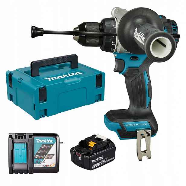Aku Vrtačka příklep Makita DHP492RT1J Lxt 18V Bl Xpt 141Nm 5Ah kufr