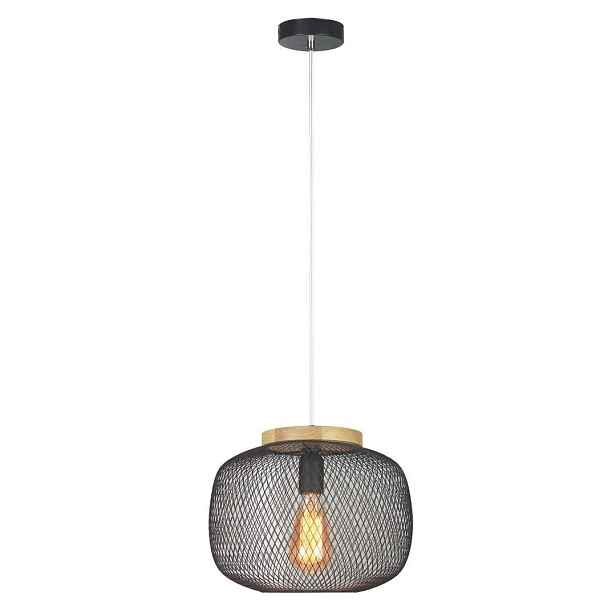 Černá ažurová skandinávská závěsná lampa