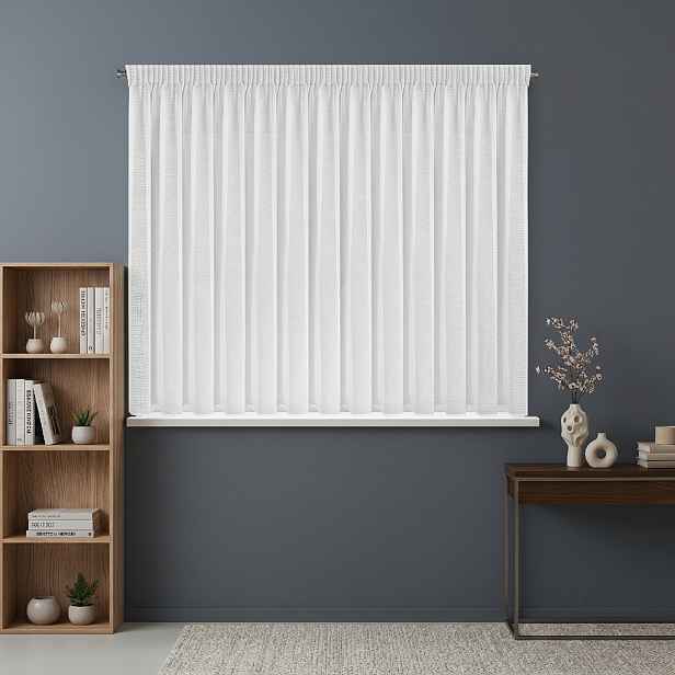 Dekorační krátká matná šifonová záclona s řasící páskou BETTY TAPE 400x160 cm bílá MyBestHome