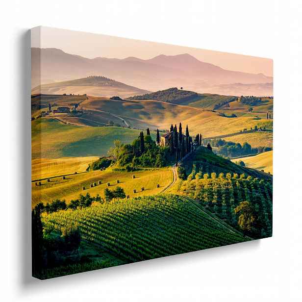 Obraz na plátně horská krajina polena lesy plátno premium 70x50 cm