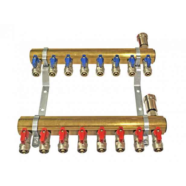 Rozdělovač C.o. 8 sekční komplet ventilů pex 16