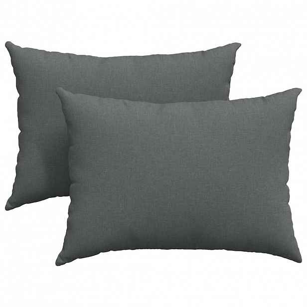 vidaXL Pohovkové polštáře 2 ks textil Tmavě šedá 70 x 50 cm