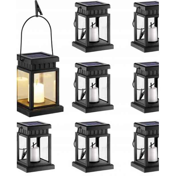 Zahradní Solární Lampy 8 Ks Závěsné Led Lampy Teplá Bílá