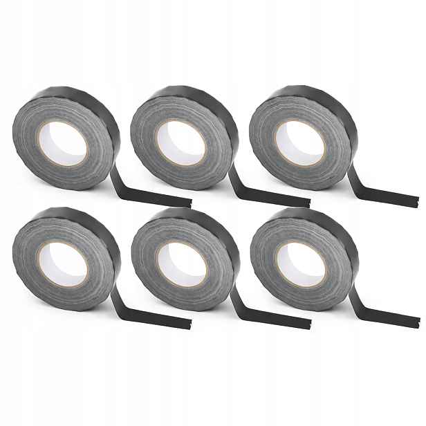 Opravná Páska Duct Tape Černá Montážní 100 m 45 mm 180µ m Sada 6 ks