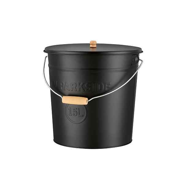 Parkside® Kbelík na popel s víkem, 15 l (černá)