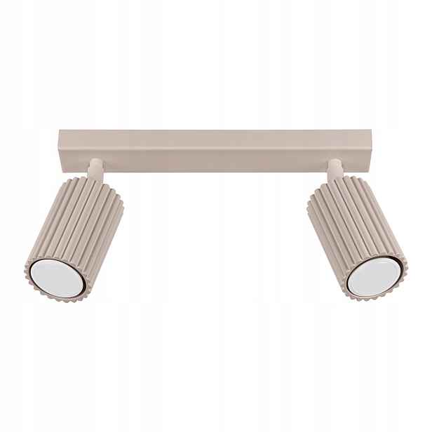 Sollux Lighting Karbon stropní svítidlo taupe lišta 30 cm 2xGU10 reflektory