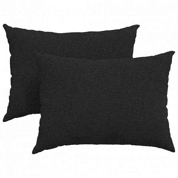 vidaXL Pohovkové polštáře 2 ks textil Černá 70 x 50 cm
