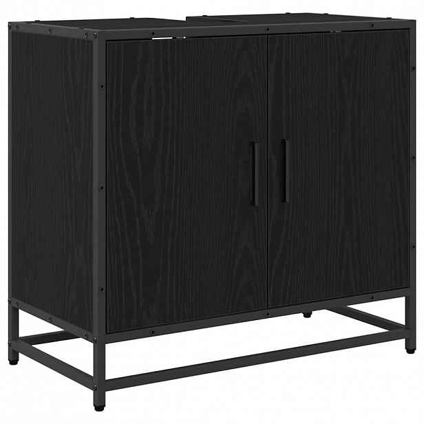 vidaXL Skříňka pod umyvadlo Černý dub 65 x 33 x 60 cm Kompozitní dřevo