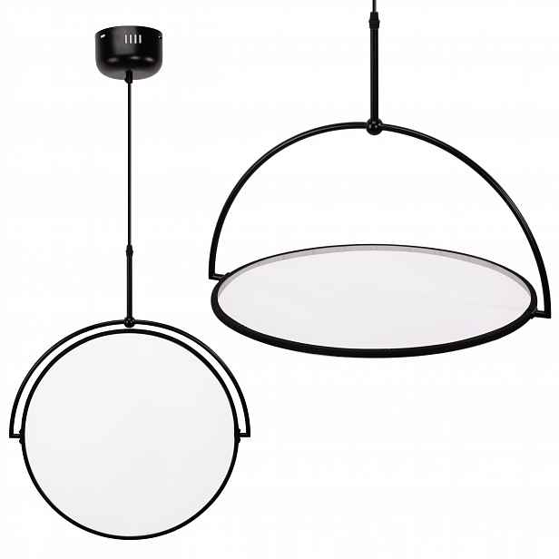Závěsné stropní svítidlo Led lustr ring černá 35 cm