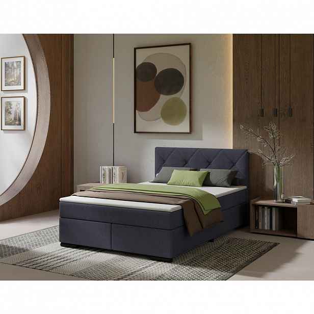 MID.YOU POSTEL BOXSPRING, 120/200 cm, antracitová