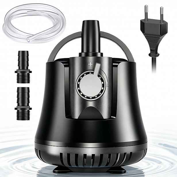 Čerpadlo S Nízkým Ponorem Výkonné 1500 L/h 25 W, Zcela Vodotěsné