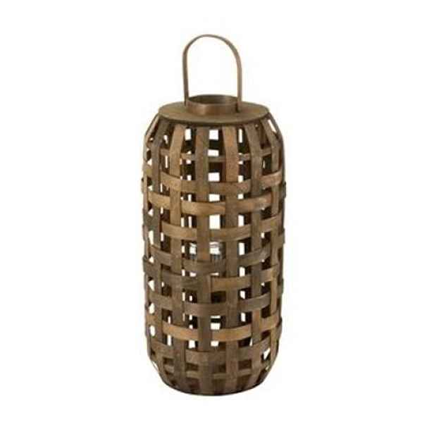 Dřevěná lucerna na svíčku Toinette S - Ø 32*68 cm J-Line by Jolipa