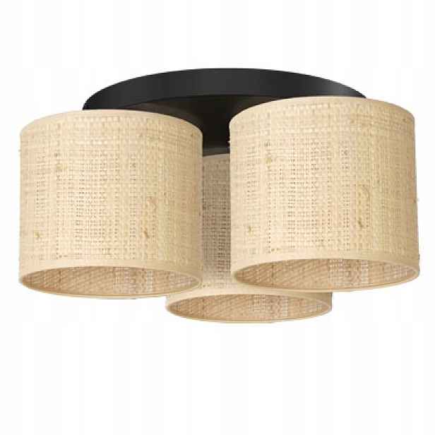 Luminex Stropní svítidlo Rattan krémová/černá 3xE27 45 cm