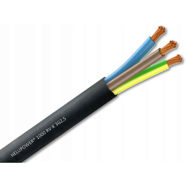 Napájecí kabel 3x2,5 Rv-k Cu vnější zemní Helukabel 10 m