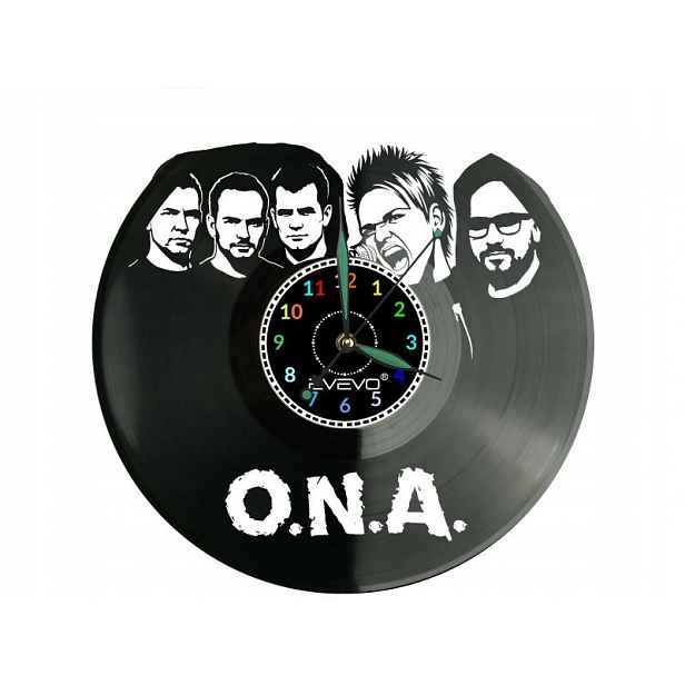 O.n.a. Dárek Originální dekorace do domu Hodiny z vinylové desky