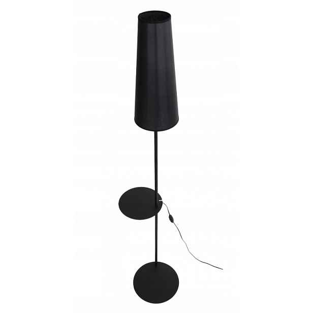 Podlahová lampa s stínítkem 170 x 36 cm Černá, štíhlá, moderní