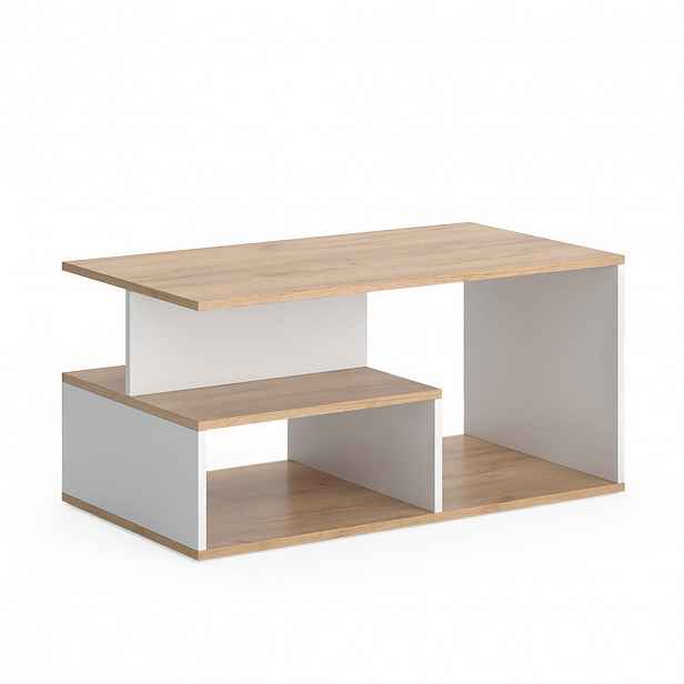 Vicco KONFERENČNÍ STOLEK Hasso Zlatá síla dub/bílá 90 x 49.4 cm