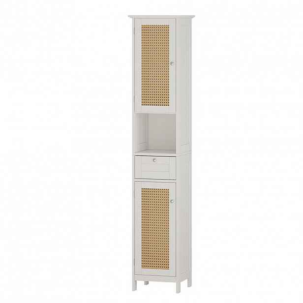 Vicco KOUPELNOVÁ SKŘÍŇKA Rosario Bílá 32 x 170 cm se 2 dvířky a zásuvkou