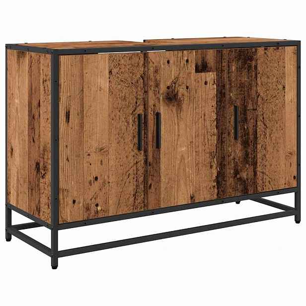vidaXL Koupelnová skříň Staré dřevo 90 x 33 x 60 cm Kompozitní dřevo