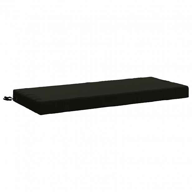 vidaXL Polštář na lavici SOEST 100% polyester Černá 110 x 50 x 8 cm