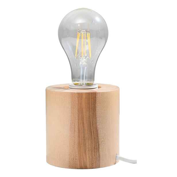 Dřevěná stolní lampa Sollux Elia
