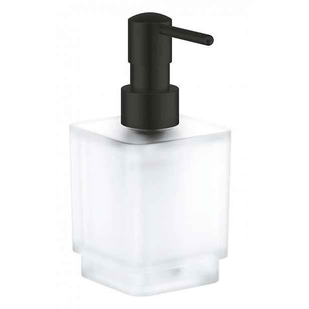 Grohe Selection Cube - Dávkovač tekutého mýdla, mléčné sklo, matná černá 408052430