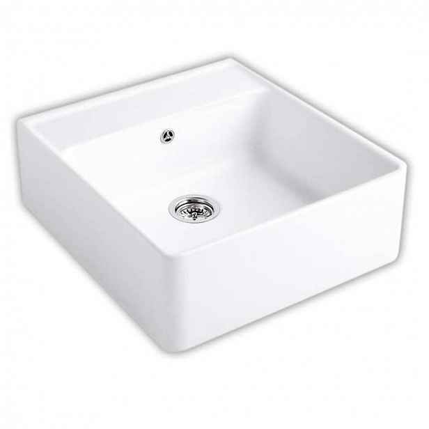 Villeroy & Boch - Keramický dřez 63x60 cm, CeramicPlus, Stone White 632061RW