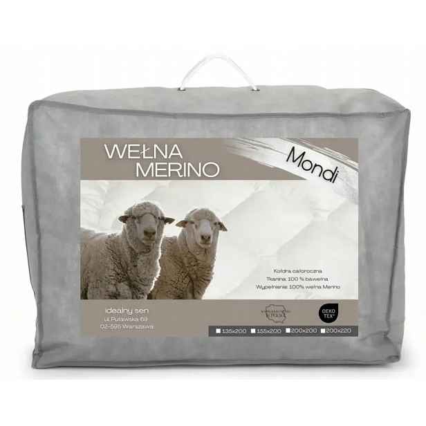 Ideální Spánek Vlněná Přikrývka z merino vlny Celoroční 200x220 Mondi