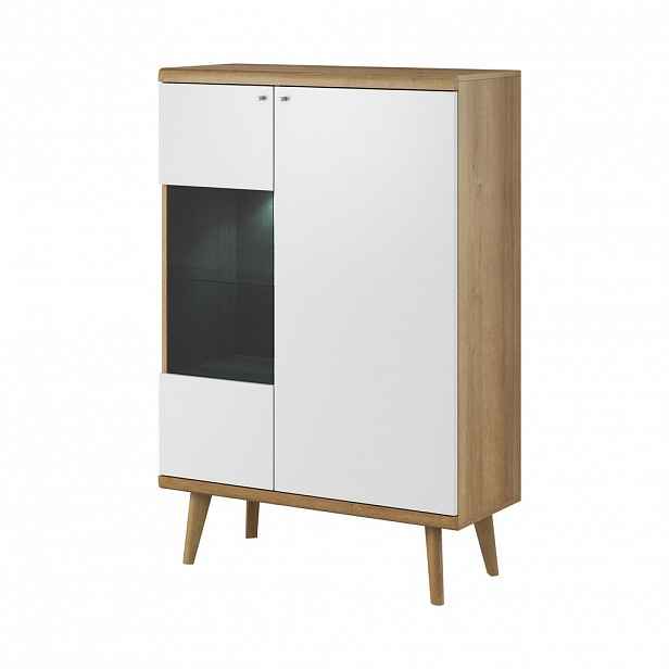 MASSENO VITRÍNA PRIMARIO 90/134/40 cm Dub