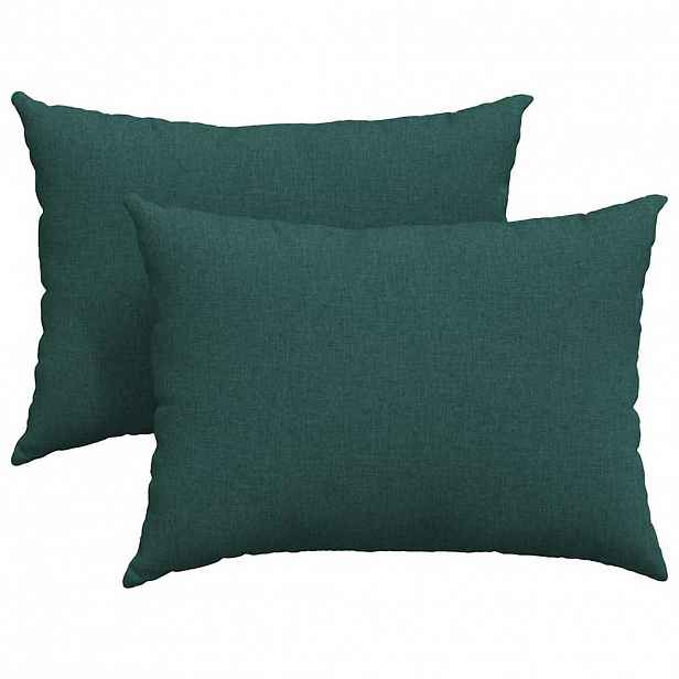 vidaXL Pohovkové polštáře 2 ks textil Tmavě zelená 70 x 50 cm