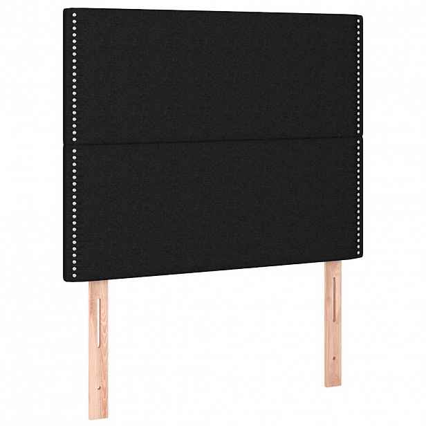 vidaXL Čelo postele černé 90x5x118/128 cm látkové