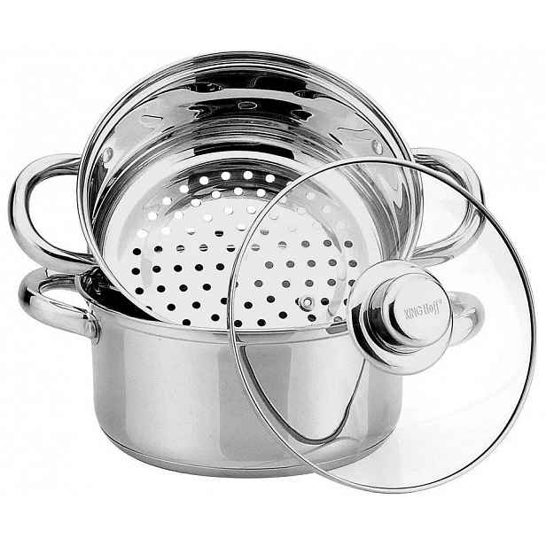 Hrnec na vaření v páře Kinghoff 5,0 l ocelový 24 cm nepřilnavý