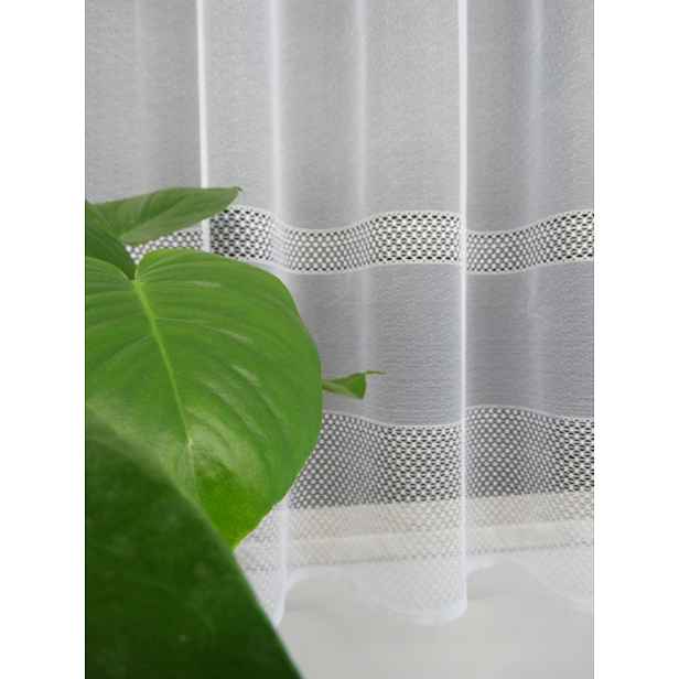 Mg Záclona Ažury 342281 Bílá 350x160 cm hotová s Páskou obšitá M