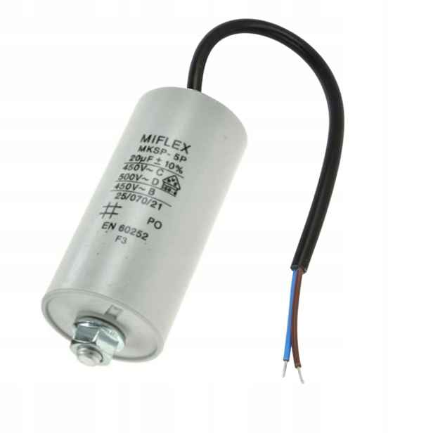 Motorový kondenzátor Miflex 100uF 450Vac Polský