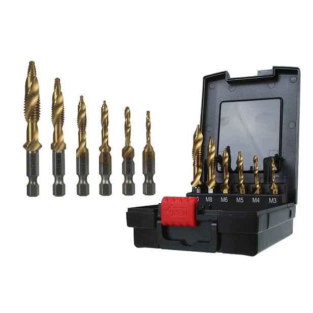 Sada vrtáků a závitníků Combi Tornado Exact 3v1 Hss-e TiN M3-M10 1/4"