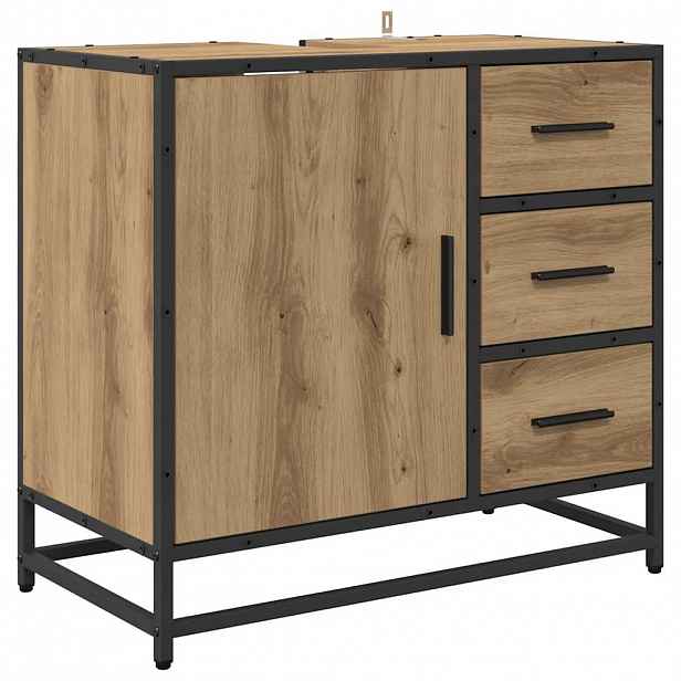 vidaXL Koupelnová skříň Artisanový dub 65 x 33 x 60 cm