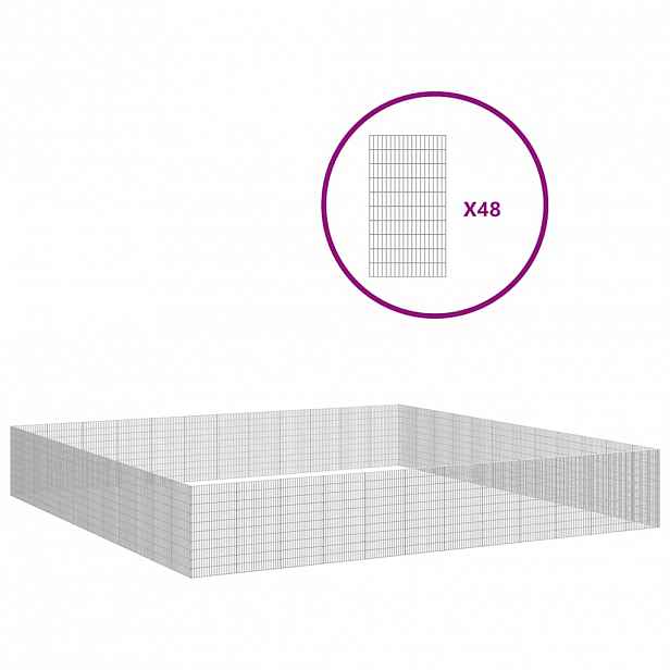 vidaXL Ohrádka pro zvířata 48 panelů 54 x 100 cm pozinkované železo