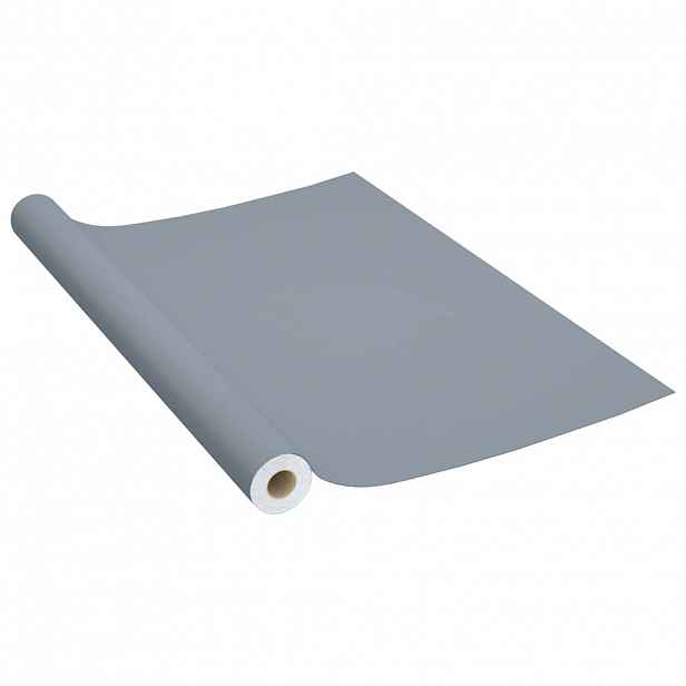 vidaXL Samolepící tapeta na nábytek šedá 500 x 90 cm PVC