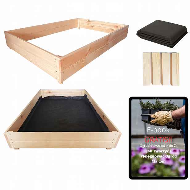 Warzywniak Zahradní truhlík na zeleninu Pařeniště herbář 140x80x18 Eko