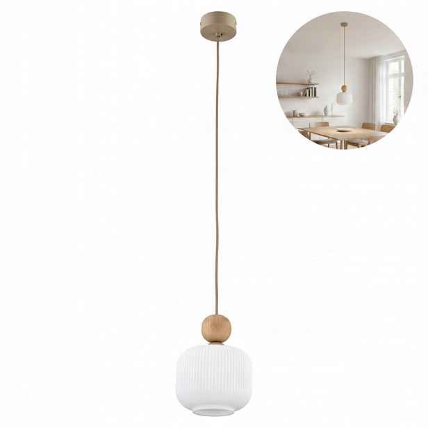 Závěsná lampa Zwis Ballo Bílý kov Sklo E14 Vyměnitelný zdroj Tk Lighting