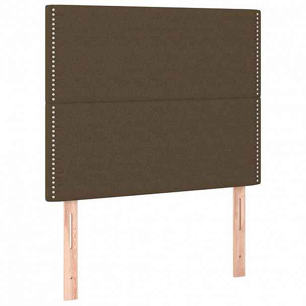vidaXL Čelo postele tmavě hnědé 90x5x118/128 cm látkové