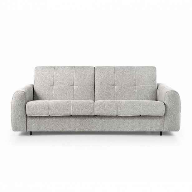 Beautysofa ROZKLÁDACÍ POHOVKA Pireus s italským mechanismem, 140×200, šedobéžová