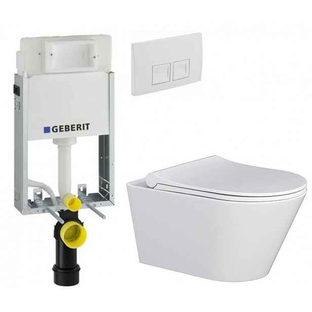 GEBERIT KOMBIFIXBasic vč. bílého tlačítka DELTA 50 + WC MYJOYS MY1 + SEDÁTKO 110.100.00.1 50BI MY1