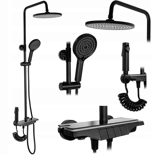 Termostatická Sprchový set Savio Black Rea -P8410) /ka/